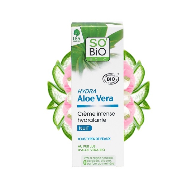 Crema intensa ecológica Hydra Aloe Vera So'bio étic